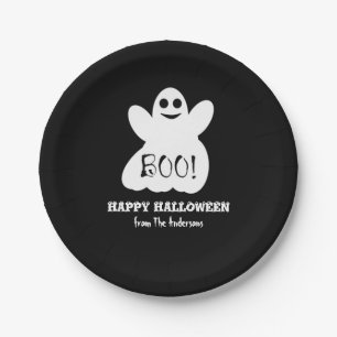 Halloween Ghost Paper Plates