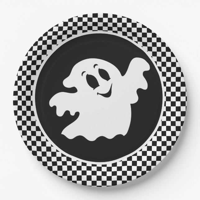 Halloween Ghost Paper Plates (Front)