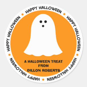 Halloween Ghost Party Favor Classic Round Sticker
