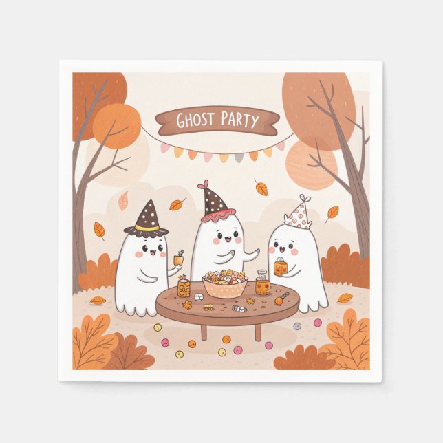 Halloween Ghost Party Napkins (Front)