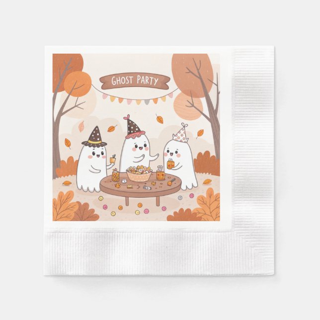 Halloween Ghost Party Napkins (Front)