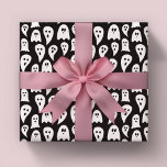 Halloween Ghost pattern Wrapping Paper Sheets<br><div class="desc">Spooky Halloween ghost pattern black and white wrapping paper sheets.  Matching items available.  Original art from artists own illustrations. Please use the message me button below for help with further customization and special requests.  © Zoe Chapman Design</div>