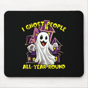 Halloween Ghost People All Year Round Funny Ghosti Mouse Pad