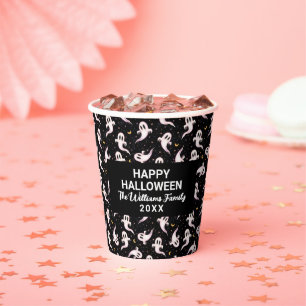 Halloween Ghost Personalized Paper Cups