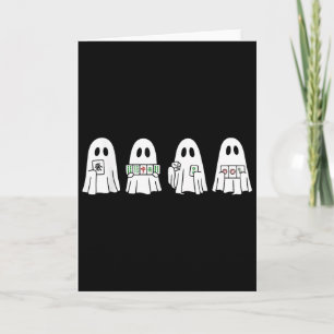 Halloween Ghost Playing Mahjong Soky Season Game D Card