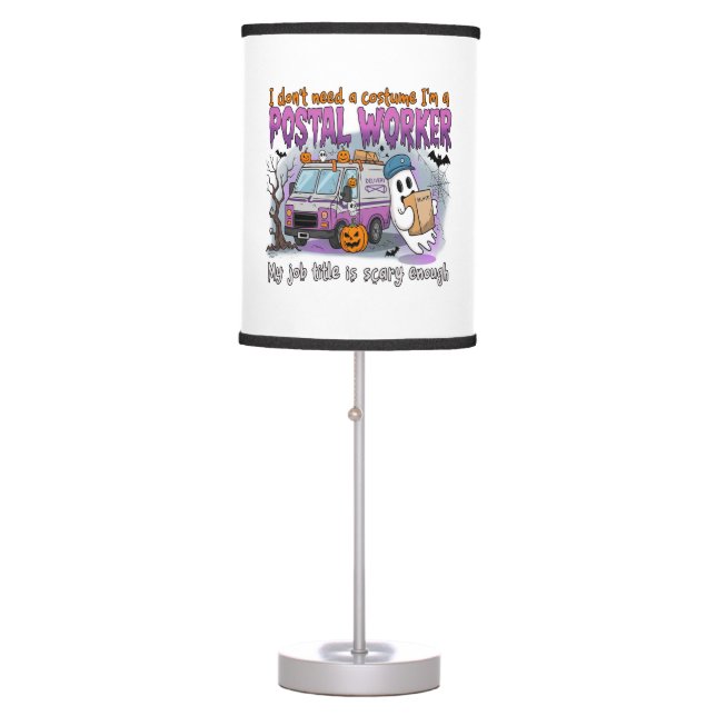 Halloween Ghost,Postal Worker Table Lamp (Front)
