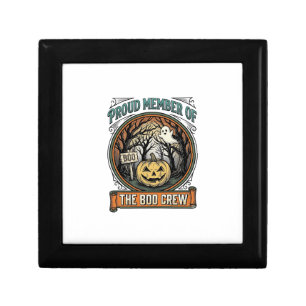 Halloween Ghost Proud Member Boo Crew Vintage Funn Gift Box