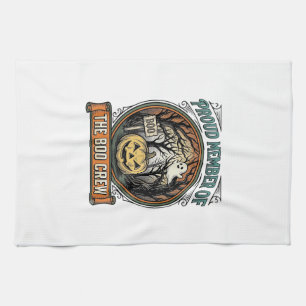 Halloween Ghost Proud Member Boo Crew Vintage Funn Kitchen Towel