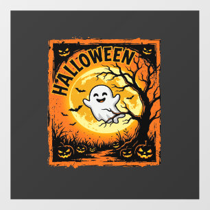 Halloween Ghost Pumpkin Haunted Tree Floor Decals