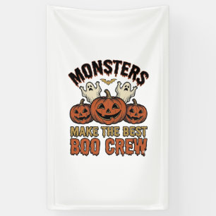 Halloween Ghost Pumpkin Vintage Engraving Funny Te Banner