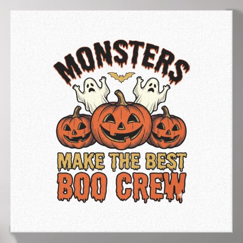 Halloween Ghost Pumpkin Vintage Engraving Funny Te Canvas Photo Tile