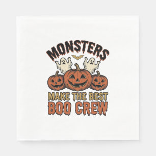 Halloween Ghost Pumpkin Vintage Engraving Funny Te Napkins