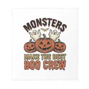Halloween Ghost Pumpkin Vintage Engraving Funny Te Notepad
