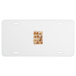 Halloween Ghost Reading Books Lover License Plate