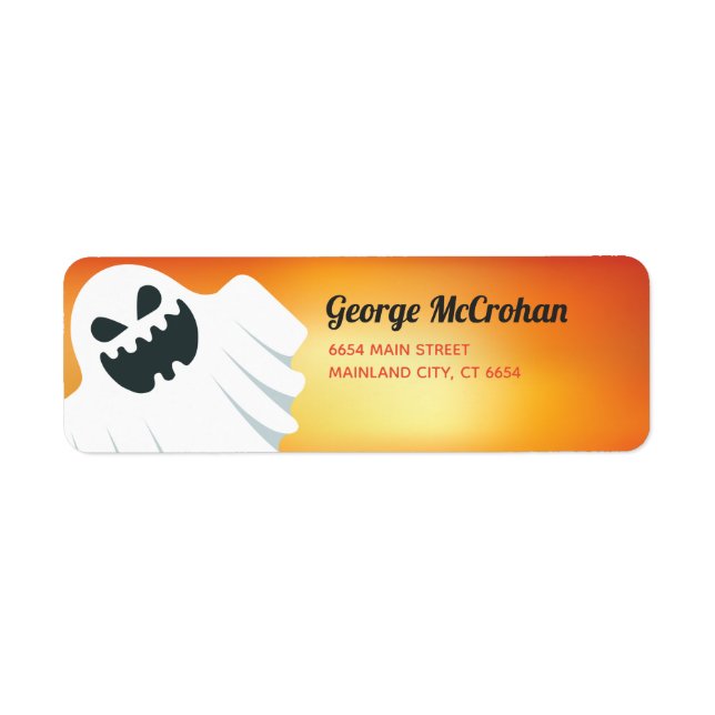 Halloween Ghost Return Address Label (Front)