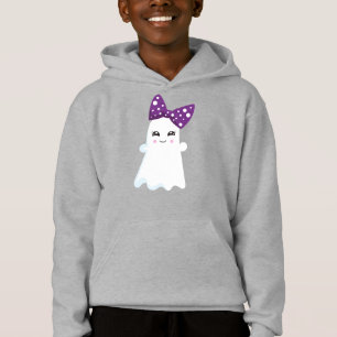 Halloween, Ghost, Ribbon, Bow, Trick Or Treat, Boo Hoodie