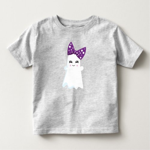 Halloween Ghost Ribbon Bow Trick Or Treat Boo Toddler T_shirt