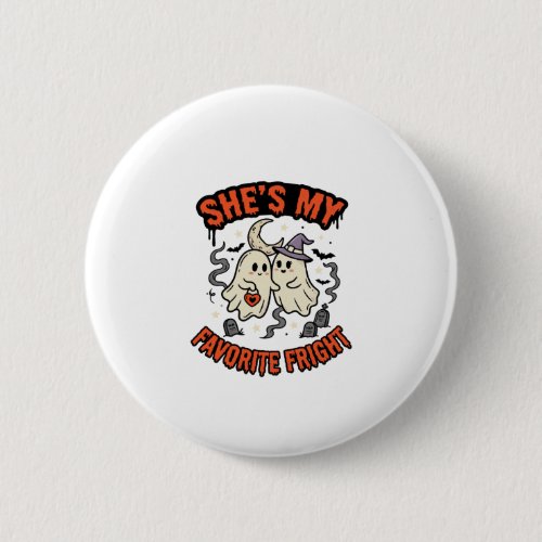 Halloween Ghost Romance Humor Button