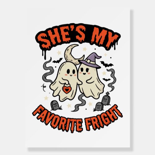 Halloween Ghost Romance Humor Foam Board