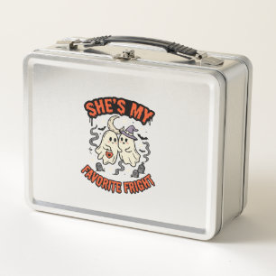 Halloween Ghost Romance Humor Metal Lunch Box