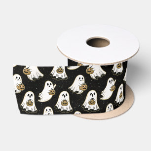 Halloween Ghost Satin Ribbon