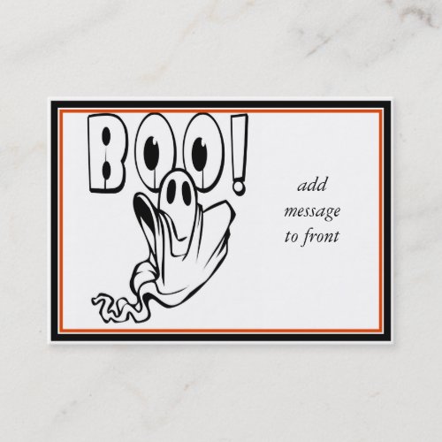 Halloween Ghost says "BOO!" Business Card Templates