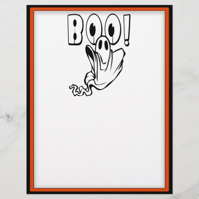 Halloween Ghost says "BOO!" Flyer (Front)