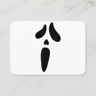 Halloween Ghost Scary Face Holiday Business Card