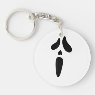 Halloween Ghost Scary Face Holiday Keychain