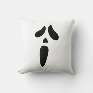 Halloween Ghost Scary Face Holiday Throw Pillow