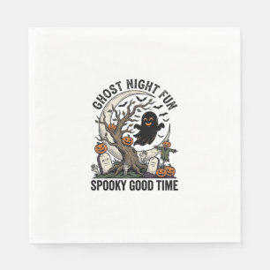 Halloween Ghost Shirt Vintage Graveyard Fun Design Napkins