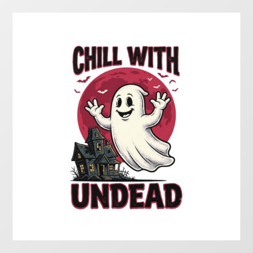 Halloween Ghost Shirt Vintage Haunted Zombie Desig Window Cling