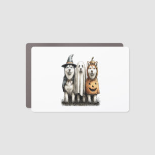 Halloween Ghost Siberian Husky Dog Car Magnet