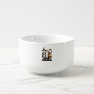 Halloween Ghost Siberian Husky Dog Soup Mug