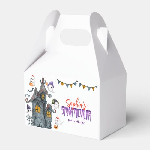 Halloween Ghost Spooktacular Birthday Party Favor Boxes