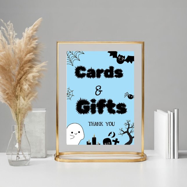 Halloween ghost spooky card and gifts thank you  poster (Creator Uploaded)