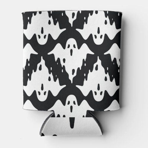 Halloween Ghost Spooky Seamless Pattern Can Cooler
