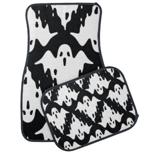 Halloween Ghost Spooky Seamless Pattern Car Floor Mat