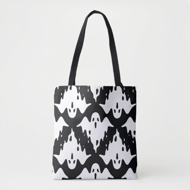 Halloween Ghost Spooky Seamless Pattern Tote Bag (Front)