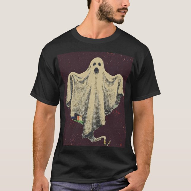 Halloween Ghost Spooky Spirit  T-Shirt (Front)