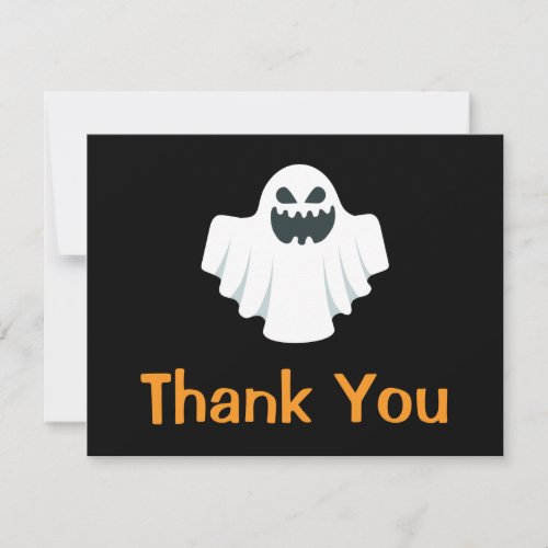Halloween Ghost Spooky Thank You Card
