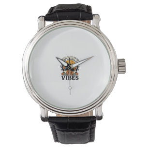 Halloween Ghost Spooky Vibes Pumpkin Witch Vintage Watch