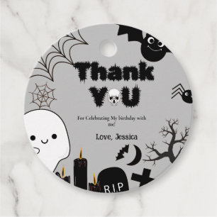 Halloween Ghost SpookyThank you Birthday party Favor Tags