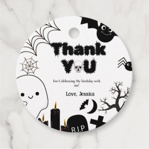 Halloween Ghost SpookyThank you Birthday party Favor Tags