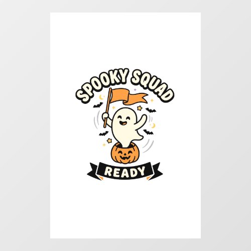 Halloween Ghost Squad Window Cling