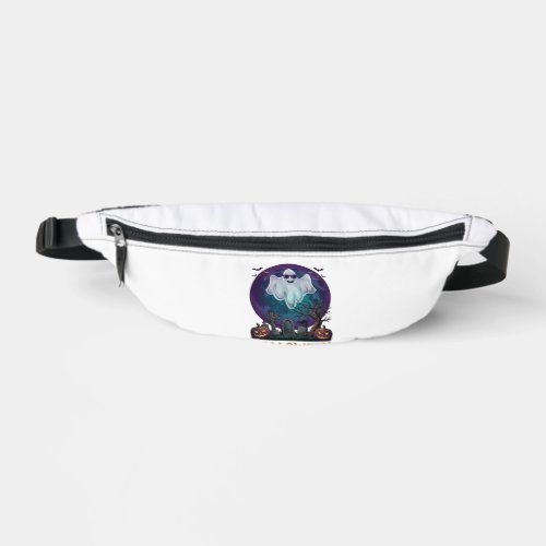 Halloween Ghost Sunglasses Purple Moon Graveyard_1 Fanny Pack