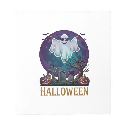 Halloween Ghost Sunglasses Purple Moon Graveyard_1 Notepad