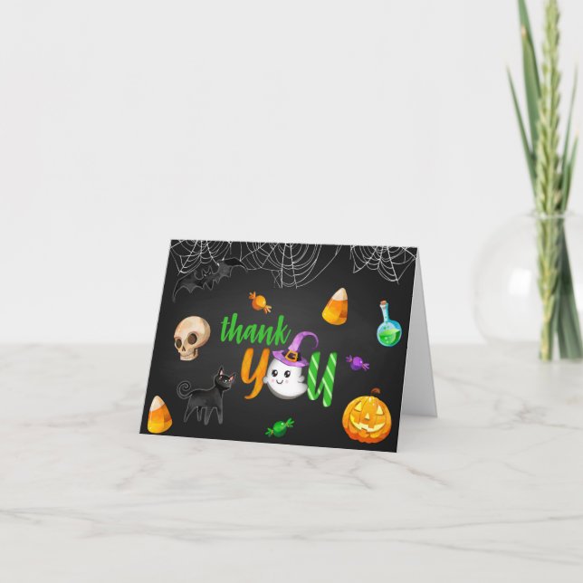 Halloween Ghost Thank You Card (Front)
