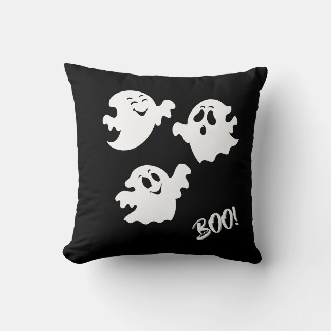 Halloween Ghost  Throw Pillow (Front)