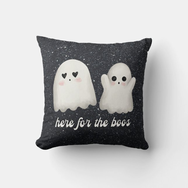 Halloween Ghost Throw Pillow (Front)